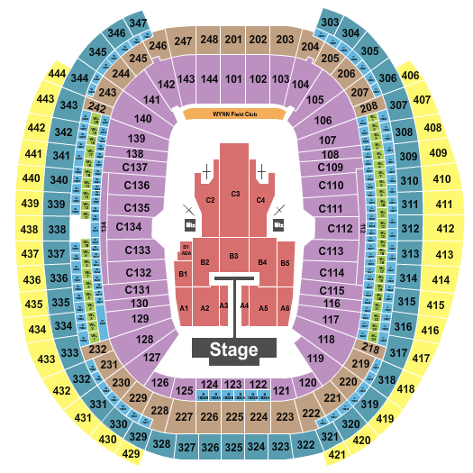 Allegiant Stadium Post Malone Seating Chart